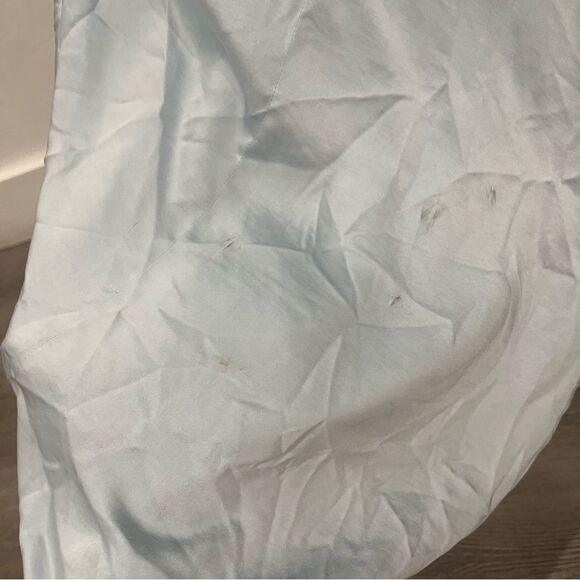 NWT Lovers and Friends Maxi Dress Alani Light Blue Satin Gown Wedding Guest sz S - Picture 6 of 10